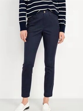 Old Navy Navy Slim Cropped Ankle Pants
